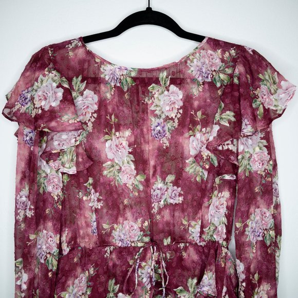 LoveShackFancy Sonia Silk Floral Midi Dress K31 - Picture 7 of 11